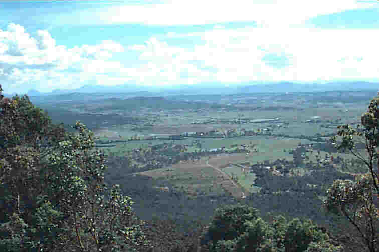 Looking west from Mt. Tambourine