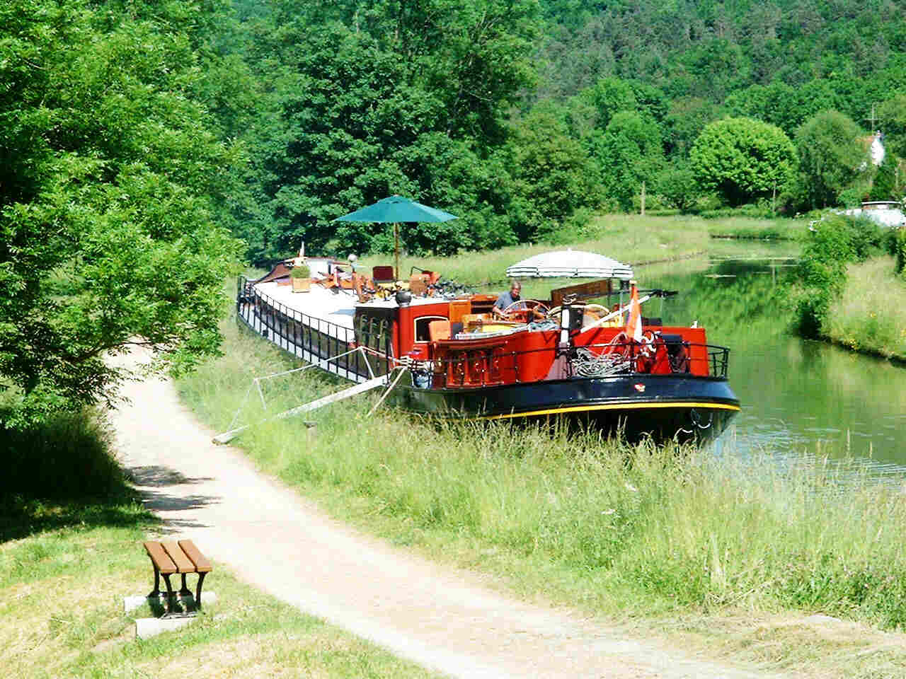 Barge on the Ouche Canal