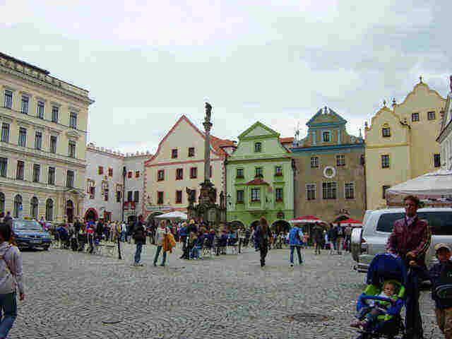 Central square, old town Cesky Kremlov