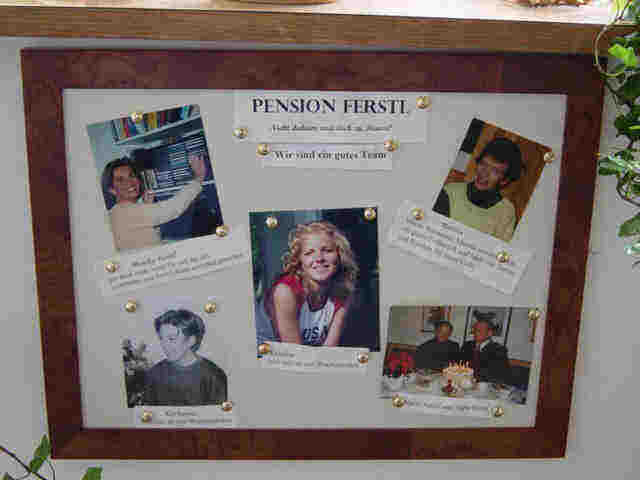 Staff Board at Pension Ferstl, St. Gilgen